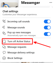Turn off active status image